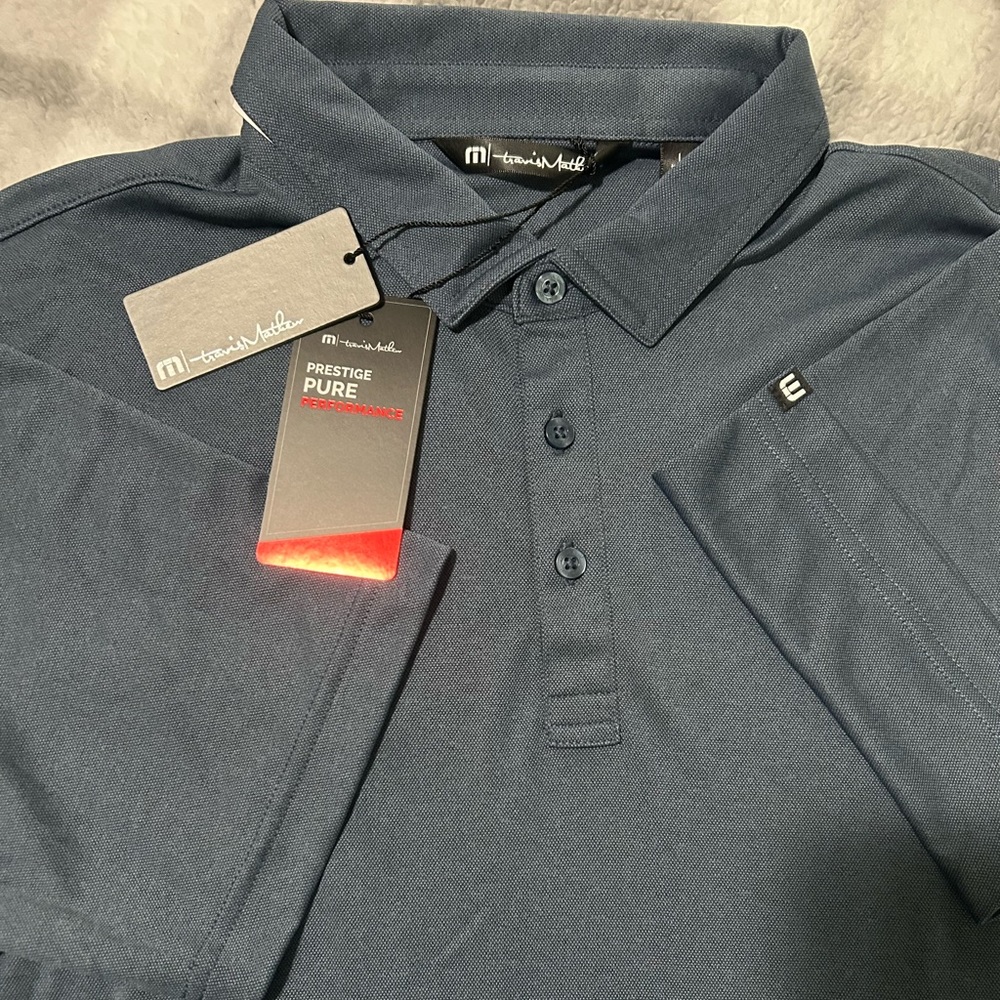 NWT Travis Mathew Prestige Pure Performance Polo,  Large,  Indigo